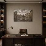 Premium Wall Art Yatay Html Edition – CP-IT-RG-H-005 displayed in a contemporary gallery-inspired room