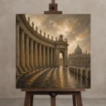Premium Wall Art Kare Html Edition – CP-IT-RG-S-001 displayed on a studio easel