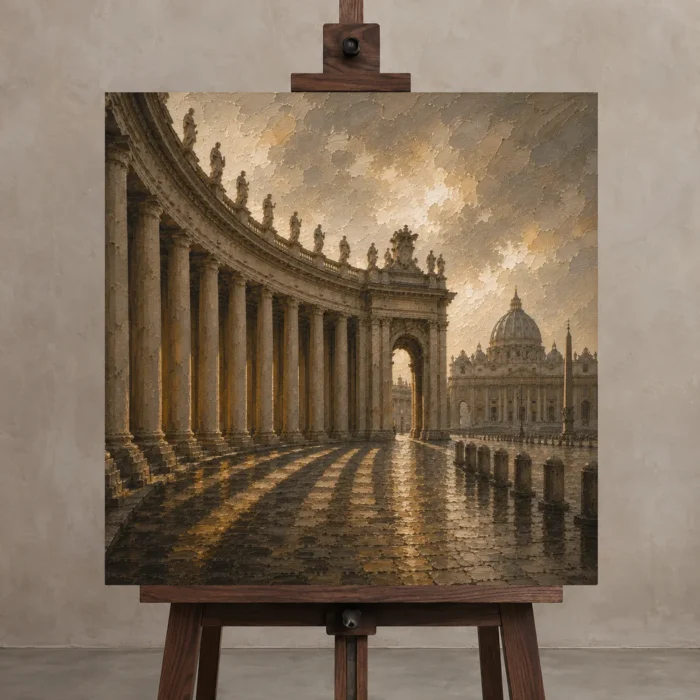 Premium Wall Art Kare Html Edition – CP-IT-RG-S-001 displayed on a studio easel