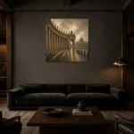 Premium Wall Art Kare Html Edition – CP-IT-RG-S-001 shown in a warm modern interior