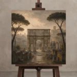 Premium Wall Art Kare Html Edition – CP-IT-RG-S-002 displayed on a studio easel