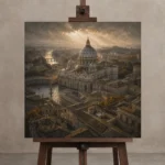 Premium Wall Art Kare Html Edition – CP-IT-RG-S-003 displayed on a studio easel