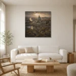 Premium Wall Art Kare Html Edition – CP-IT-RG-S-003 styled in a refined neutral interior