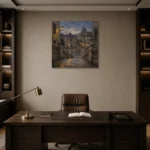 Premium Wall Art Kare Html Edition – CP-IT-RG-S-004 displayed in a contemporary gallery-inspired room
