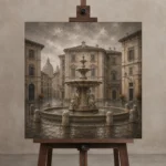 Premium Wall Art Kare Html Edition – CP-IT-RG-S-005 displayed on a studio easel