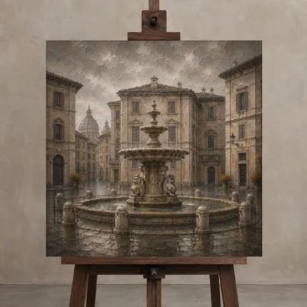 Premium Wall Art Kare Html Edition – CP-IT-RG-S-005 displayed on a studio easel
