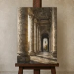 Premium Wall Art Dikey Html Edition – CP-IT-RG-V-001 displayed on a studio easel