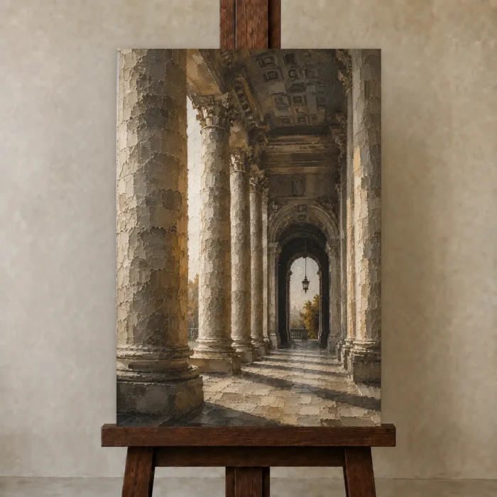 Premium Wall Art Dikey Html Edition – CP-IT-RG-V-001 displayed on a studio easel