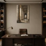 Premium Wall Art Dikey Html Edition – CP-IT-RG-V-001 displayed in a contemporary gallery-inspired room