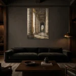 Premium Wall Art Dikey Html Edition – CP-IT-RG-V-001 shown in a warm modern interior