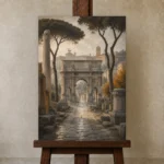 Premium Wall Art Dikey Html Edition – CP-IT-RG-V-002 displayed on a studio easel