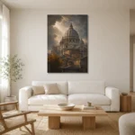 Premium Wall Art Dikey Html Edition – CP-IT-RG-V-003 styled in a refined neutral interior