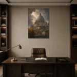 Premium Wall Art Dikey Html Edition – CP-IT-RG-V-003 displayed in a contemporary gallery-inspired room