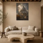 Premium Wall Art Dikey Html Edition – CP-IT-RG-V-003 presented in a sophisticated home setting