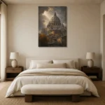 Premium Wall Art Dikey Html Edition – CP-IT-RG-V-003 showcased in an elegant minimalist interior