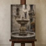 Premium Wall Art Dikey Html Edition – CP-IT-RG-V-005 displayed on a studio easel