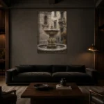 Premium Wall Art Dikey Html Edition – CP-IT-RG-V-005 shown in a warm modern interior