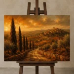 Premium Wall Art Yatay Html Edition – CP-IT-TGH-H-001 displayed on a studio easel