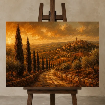 Premium Wall Art Yatay Html Edition – CP-IT-TGH-H-001 displayed on a studio easel