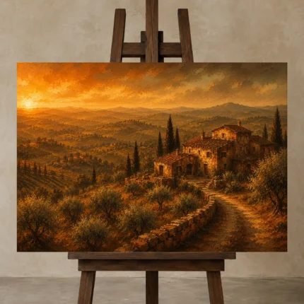 Premium Wall Art Yatay Html Edition – CP-IT-TGH-H-002 displayed on a studio easel