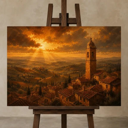 Premium Wall Art Yatay Html Edition – CP-IT-TGH-H-003 displayed on a studio easel