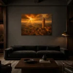 Premium Wall Art Yatay Html Edition – CP-IT-TGH-H-003 shown in a warm modern interior