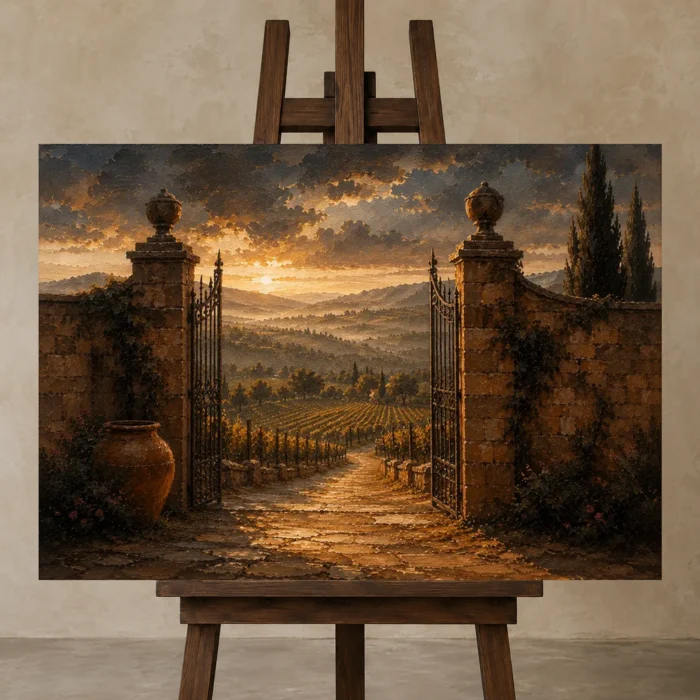 Premium Wall Art Yatay Html Edition – CP-IT-TGH-H-004 displayed on a studio easel