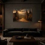 Premium Wall Art Yatay Html Edition – CP-IT-TGH-H-004 shown in a warm modern interior