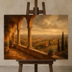 Premium Wall Art Yatay Html Edition – CP-IT-TGH-H-005 displayed on a studio easel