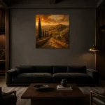 Premium Wall Art Kare Html Edition – CP-IT-TGH-S-001 shown in a warm modern interior