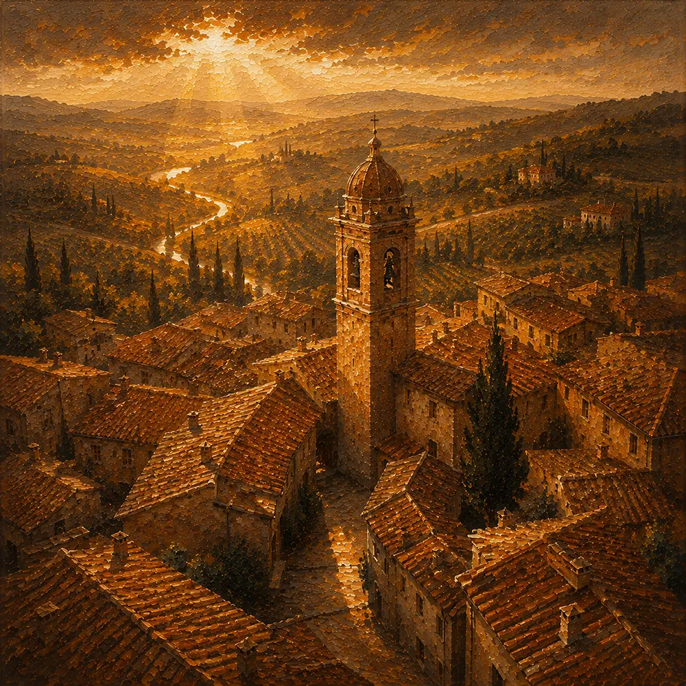 Tuscan Constellation Tuscany Wall Art Tuscan Umber Art Print