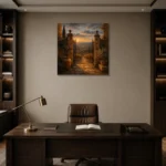 Premium Wall Art Kare Html Edition – CP-IT-TGH-S-004 displayed in a contemporary gallery-inspired room