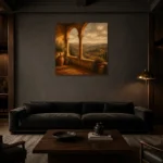 Premium Wall Art Kare Html Edition – CP-IT-TGH-S-005 shown in a warm modern interior