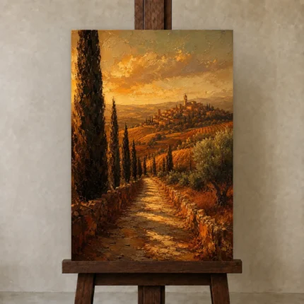 Premium Wall Art Dikey Html Edition – CP-IT-TGH-V-001 displayed on a studio easel