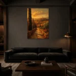 Premium Wall Art Dikey Html Edition – CP-IT-TGH-V-001 shown in a warm modern interior