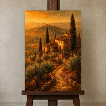 Premium Wall Art Dikey Html Edition – CP-IT-TGH-V-002 displayed on a studio easel