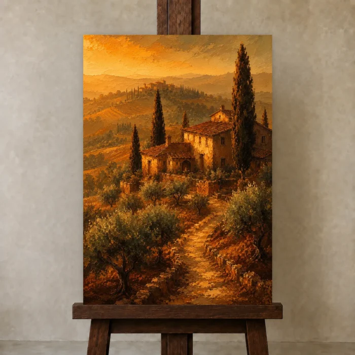 Premium Wall Art Dikey Html Edition – CP-IT-TGH-V-002 displayed on a studio easel