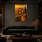 Premium Wall Art Dikey Html Edition – CP-IT-TGH-V-002 shown in a warm modern interior