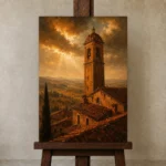 Premium Wall Art Dikey Html Edition – CP-IT-TGH-V-003 displayed on a studio easel