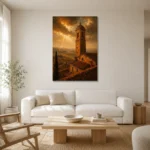Premium Wall Art Dikey Html Edition – CP-IT-TGH-V-003 styled in a refined neutral interior