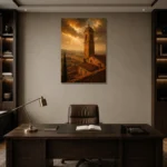 Premium Wall Art Dikey Html Edition – CP-IT-TGH-V-003 displayed in a contemporary gallery-inspired room