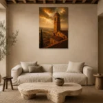 Premium Wall Art Dikey Html Edition – CP-IT-TGH-V-003 presented in a sophisticated home setting