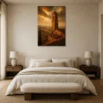 Premium Wall Art Dikey Html Edition – CP-IT-TGH-V-003 showcased in an elegant minimalist interior