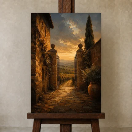 Premium Wall Art Dikey Html Edition – CP-IT-TGH-V-004 displayed on a studio easel