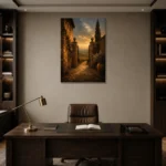 Premium Wall Art Dikey Html Edition – CP-IT-TGH-V-004 displayed in a contemporary gallery-inspired room