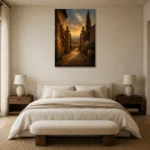 Premium Wall Art Dikey Html Edition – CP-IT-TGH-V-004 showcased in an elegant minimalist interior