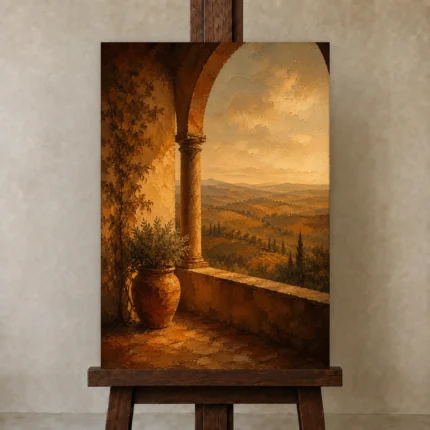 Premium Wall Art Dikey Html Edition – CP-IT-TGH-V-005 displayed on a studio easel