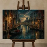 Premium Wall Art Yatay Html Edition – CP-IT-VN-H-001 displayed on a studio easel