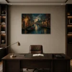Premium Wall Art Yatay Html Edition – CP-IT-VN-H-001 displayed in a contemporary gallery-inspired room