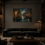 Premium Wall Art Yatay Html Edition – CP-IT-VN-H-001 shown in a warm modern interior